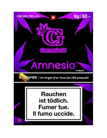 CannaGold Amnesia 9g CBD Indoor